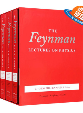 英文原版 费曼物理学讲义合集 3册精装 The Feynman Lectures on Physics 原版盒装 正版进口外文书 The New Millennium Edition