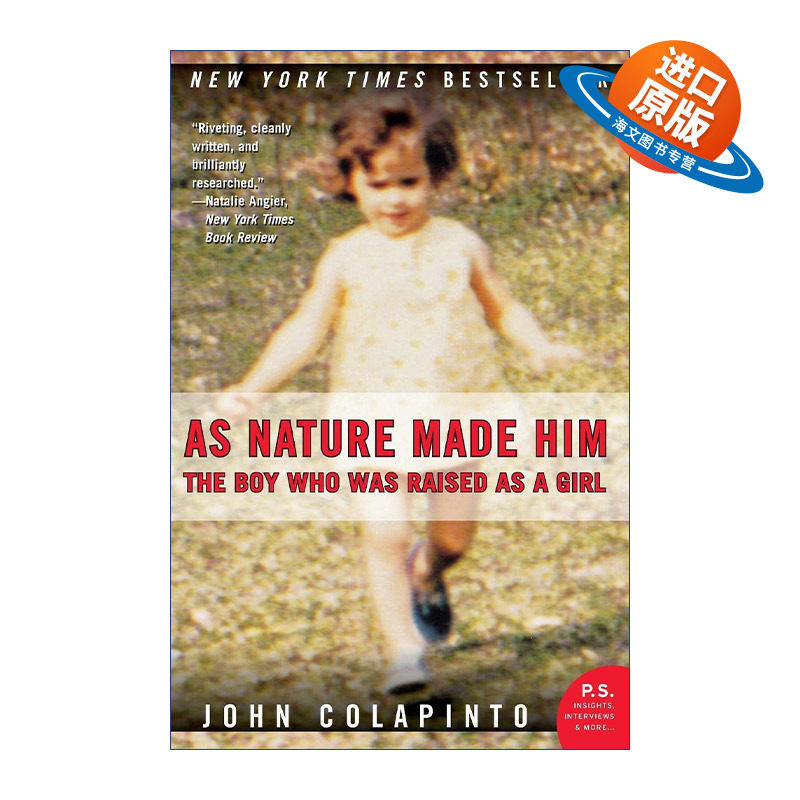 英文原版 As Nature Made Him 回归自然 被当做女孩养大的男孩 大卫利马的故事 英文版 进口英语原版书籍