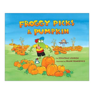 英文原版 Froggy Picks a Pumpkin 青蛙小吉摘了一个南瓜 儿童精装绘本 英文版 进口英语原版书籍