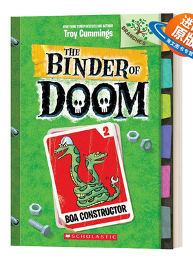 英文原版 The Binder of Doom 2 Boa Constructor 毁灭笔记2第二季 蟒蛇构造器 学乐大树系列儿童桥梁章节书 英文版进口英语书籍