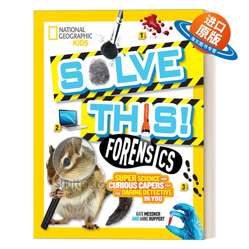 英文原版 Solve This! Forensics 取证解决这个 超级科学和好奇的勇敢侦探 国家地理STEM动手系列 英文版 进口英语原版书籍