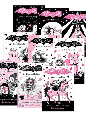 伊莎多拉穆恩 章节小说9册 英文原版 Isadora Moon 去学校 去野营 过生日 去度假 英文版进口原版英语书籍 OUP Oxford