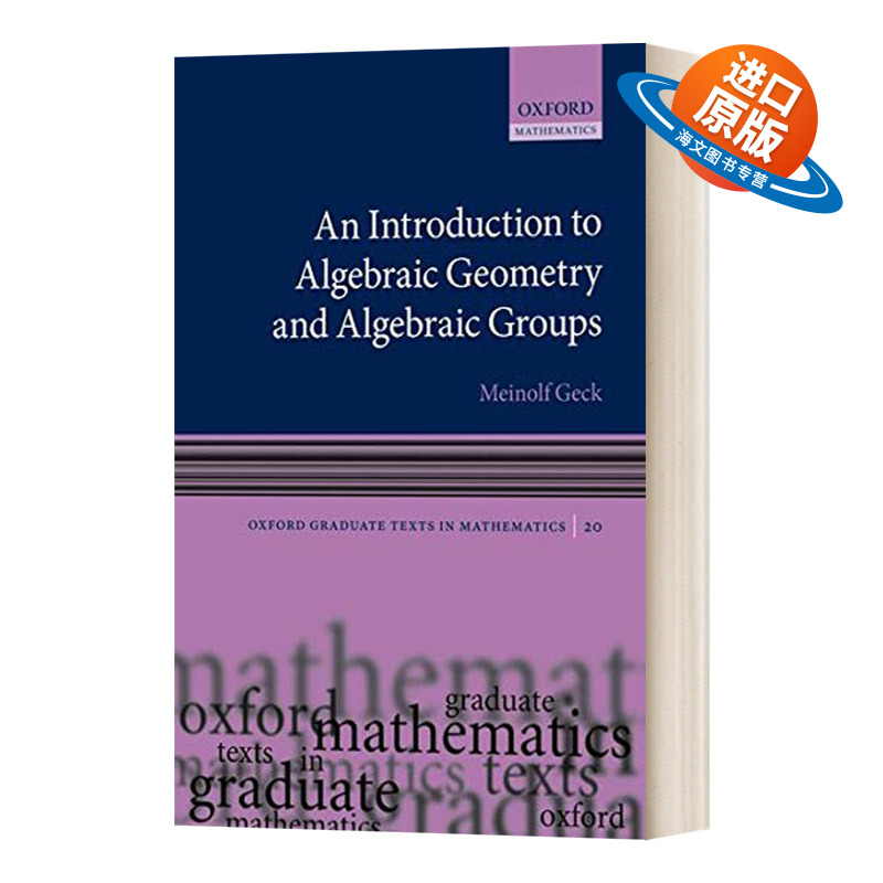 英文原版 An Introduction to Algebraic Geometry and Algebraic Groups 代数几何与代数群入门 英文版 进口英语原版书籍