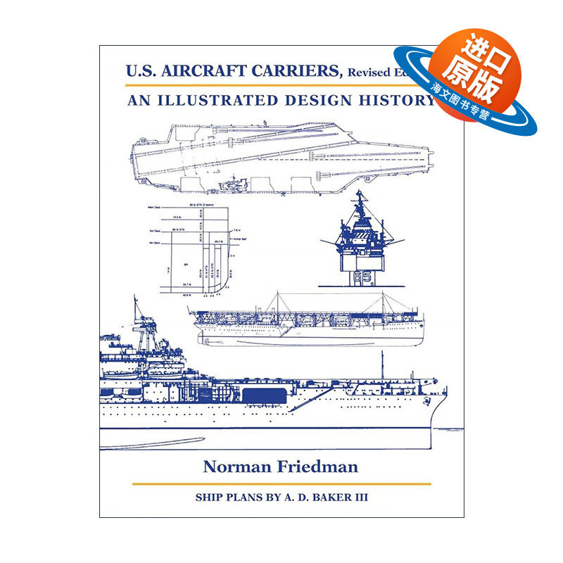 英文原版 U.S. Aircraft Carriers 美国航母插图设计历史 精装海军航母发展史 精装 英文版 进口英语原版书籍