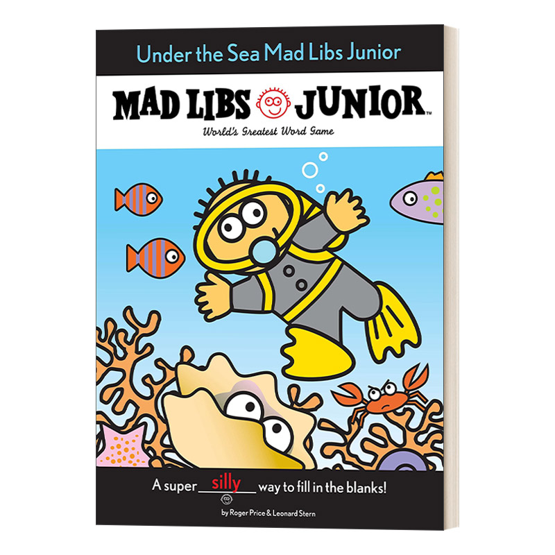 英文原版 Under the Sea Mad Libs Junior海底儿童英语文字游戏英文版进口英语原版书籍