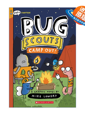 英文原版 Bug Scouts 2 Camp Out 臭虫侦察兵2 学乐漫画 初级章节书 儿童幽默冒险故事 英文版 进口英语原版书籍