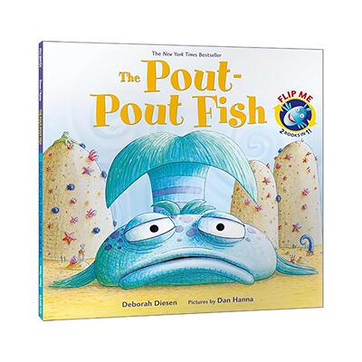 英文原版 The Pout-Pout Fish The Worry-Worry Whale and the Classroom Jitters 噘嘴鱼与发愁鲸2合1 儿童图画书 英文版