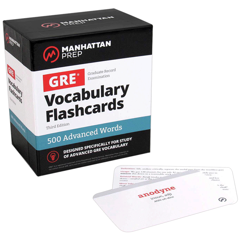 曼哈顿GRE高级词汇卡片英文原版英语单词书 500 Advanced Words: GRE Vocabulary Flashcards Manhattan Prep 进口书籍 全英文版书