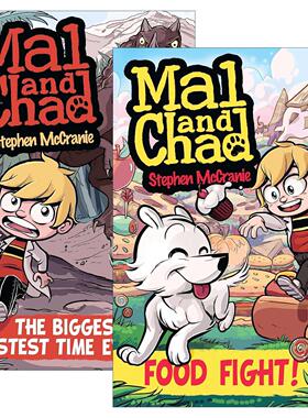 英文原版 Mal and Chad 玛尔和查德系列2册 儿童搞笑漫画 英文版 进口英语原版书籍