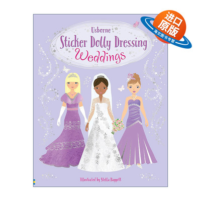 英文原版 Sticker Dolly Dressing Weddings 多莉贴纸 婚礼 英文版 进口英语原版书籍