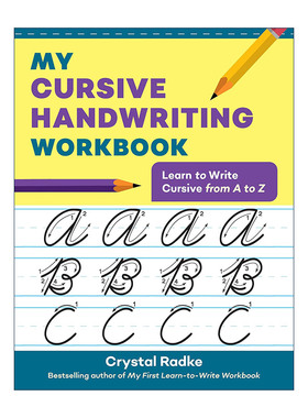英文原版 My Cursive Handwriting Workbook 我的草书书写练习册 儿童字母书法 英文版 进口英语原版书籍