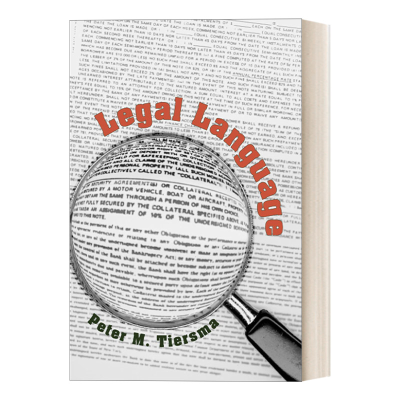 英文原版 Legal Language 法律语言学 本科教材 Peter M. Tiersma 英文版 进口英语原版书籍