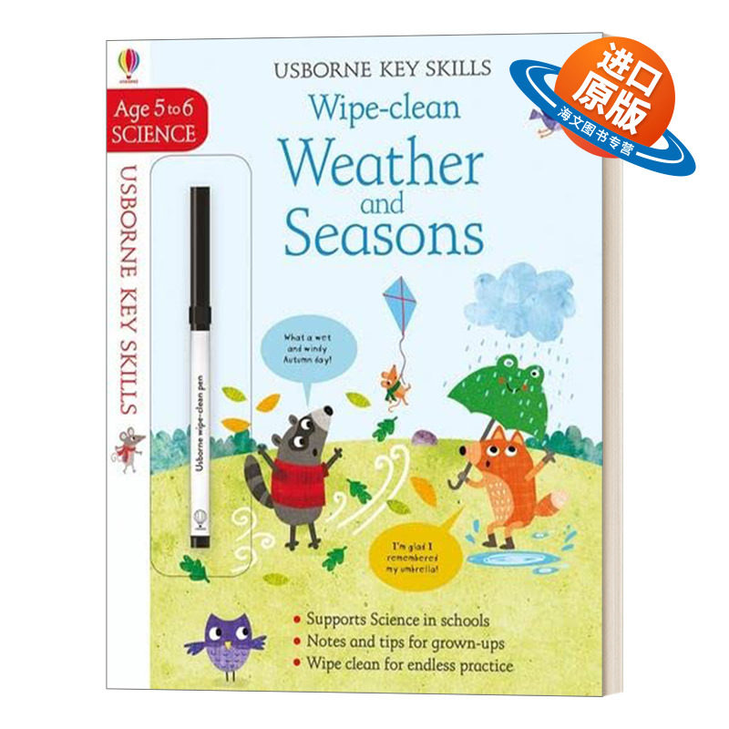 英文原版 Key Skills Wipe-clean Weather and Seasons 5-6 天气与季节 英语可擦活动书 英文版 进口英语原版书籍图片