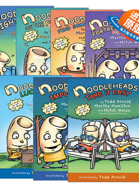 英文原版 Noodlehead 傻瓜面条头小子7册 爆笑漫画 儿童课外读物 和谐幽默全彩漫画故事书 英文版 进口英语原版书籍