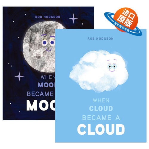 英文原版 When Cloud/Moon Became a Cloud/The Moon 气象主题科普绘本2册套装 当云/月儿变成云朵/月亮时 Rob Hodgson 英文版书籍