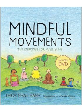 英文原版 Mindful Movements 正念运动 十种健康练习 一行禅师 瑜伽 太极 精装 英文版 进口英语原版书籍
