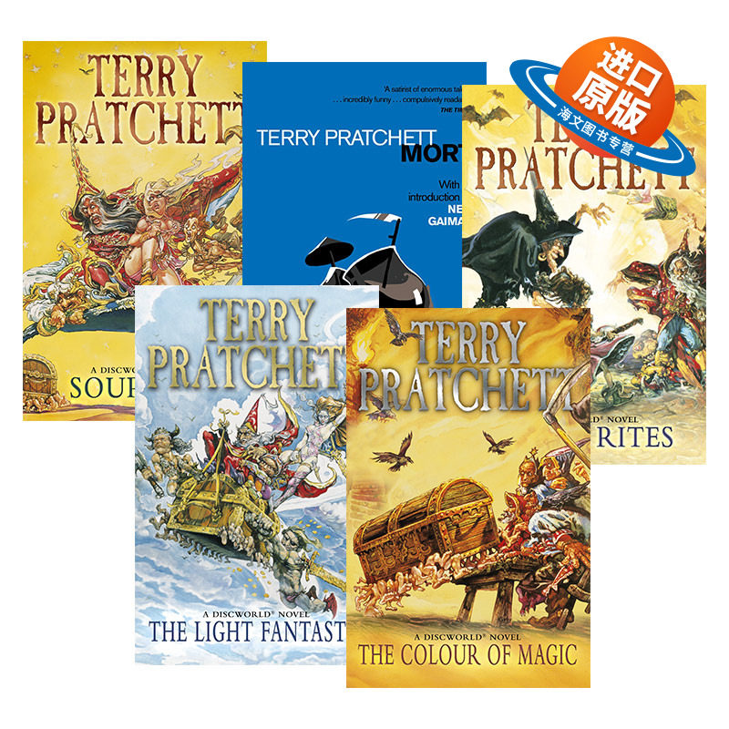 英文原版 Discworld Novel 碟形世界系列1-5 五册套装 畅销科幻小说 Terry Pratchett 英文版 进口英语原版书籍