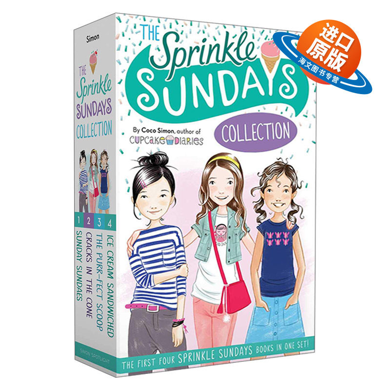 英文原版 The Sprinkle Sundays Collection 周末甜蜜日4册套装 儿童英文小说阅读章节书 闺蜜姐妹校园友情青春 英文版 进口英语