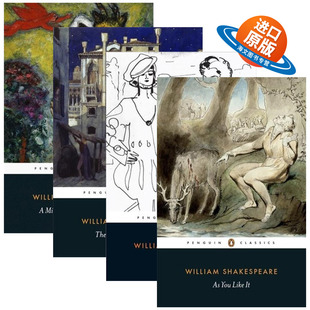 Great 进口书籍 名著 威尼斯商人 英文原版 Four 第十二夜 4册套装 Comedies 经典 莎士比亚四大喜剧 仲夏夜之梦 英文版 皆大欢喜