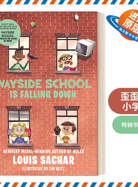 英文原版 Wayside School Is Falling Down 歪歪路小学2 我们的学校要倒了 英文版 进口英语原版书籍