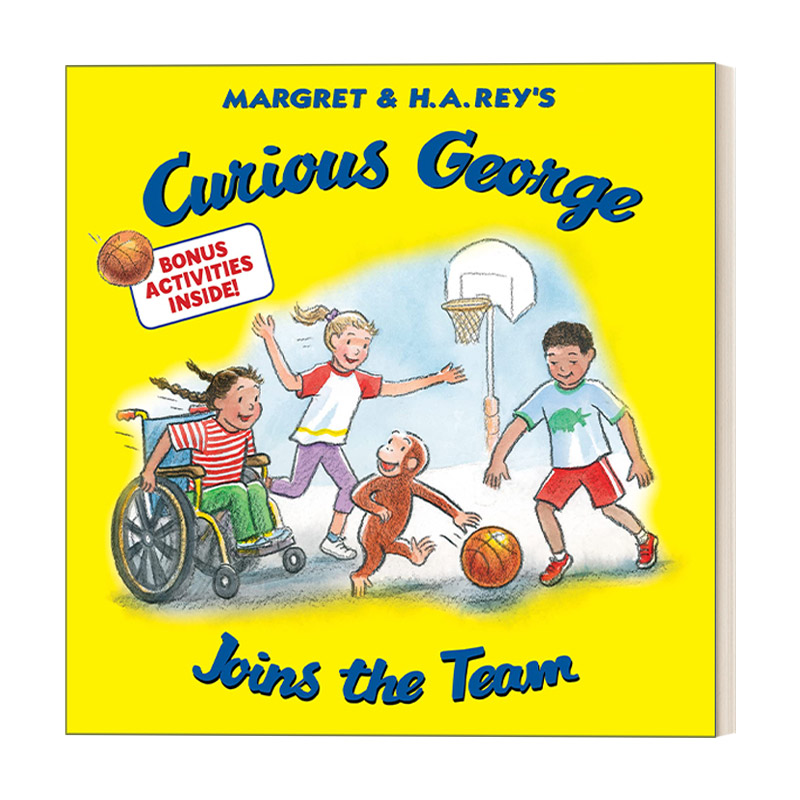 英文原版 Curious George Joins the Team 好奇猴乔治加入团队 绘本 英文版 进口英语原版书籍