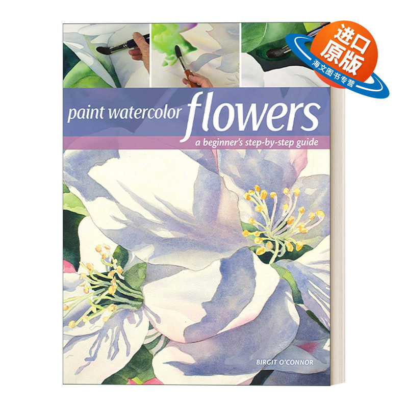 英文原版 Paint Watercolor Flowers 水彩花卉教程 初学者绘画技巧指南 Birgit O'Connor 英文版 进口英语原版书籍