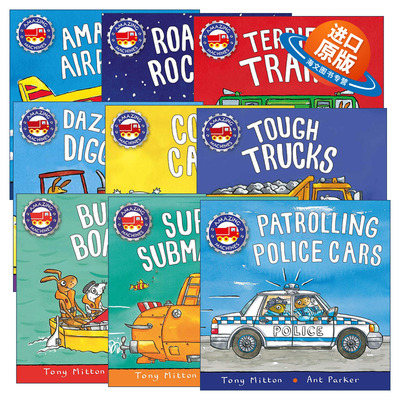 英文原版 Amazing Machines 神奇的机器纸板书系列9册 儿童英语启蒙早教认知 Tony Mitton 英文版 进口英语原版书籍