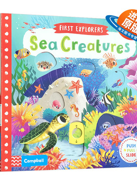 小小探索家系列 海洋生物 英文原版绘本 First Explorers Sea Creatures 幼儿知识动物探索启蒙 英文版儿童机关操作活动纸板书