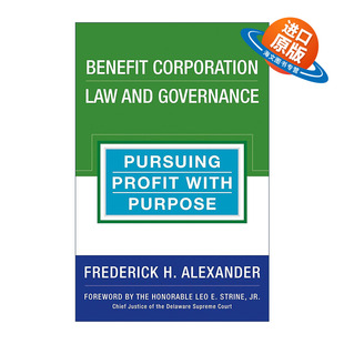 and 有目 Benefit Law 英文版 书籍 英文原版 精装 Corporation 法律 地追求利润 利益公司法和治理 进口英语原版 金融