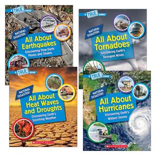 英文原版 A True Book Natural Disasters 自然灾害科普系列4册 地震 热浪和干旱 飓风 龙卷风 英文版 进口英语原版书籍