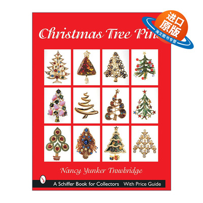 英文原版 Christmas Tree Pins 圣诞树别针收藏指南 首饰配饰全彩图册 Nancy Yunker Trowbridge 英文版 进口英语原版书籍