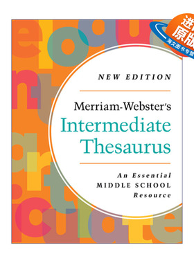 英文原版 Merriam-Webster's Intermediate Thesaurus laminated 2023 韦氏中级同义词词典 2023年新版 英文版 进口英语原版书籍