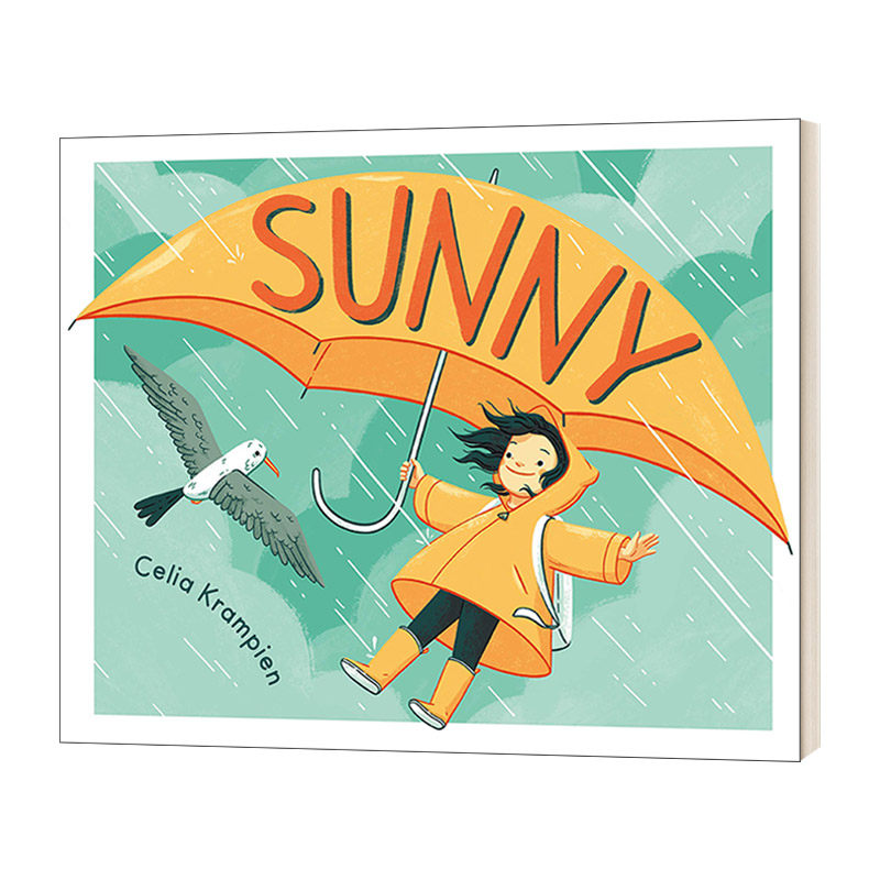 英文原版 精装绘本 sunny 晴天 精装 celia krampien 乐观的女孩小