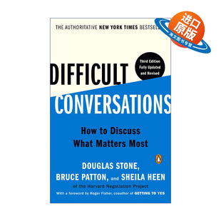 英文原版 Difficult Conversations 高难度谈话 第三版 Douglas Stone 英文版 进口英语原版书籍