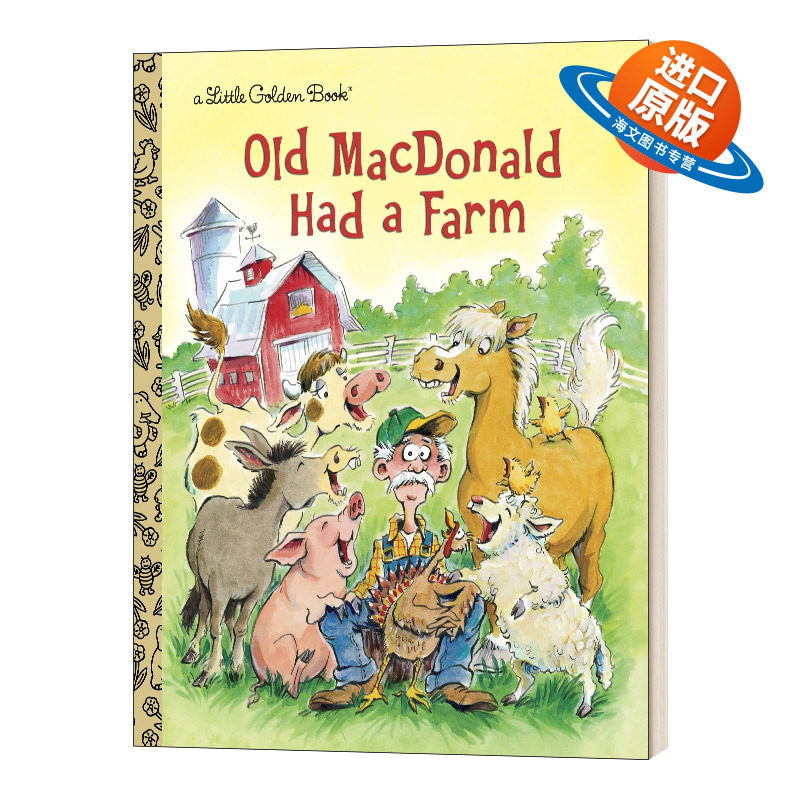 英文原版 Old MacDonald Had a Farm Little Golden Book 老麦克唐纳有一个农场 兰登书屋精装小金书 英文版 进口英语原版书籍
