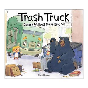英文原版 Trash Truck Donny & Walter's Surprising Day 小汉克和垃圾 浣熊和熊惊喜的一天 精装图画书 英文版 进口英语原版书籍