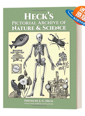英文原版 Heck's Pictorial Archive of Nature and Science 赫克的自然和科学图像档案 英文版 进口英语原版书籍