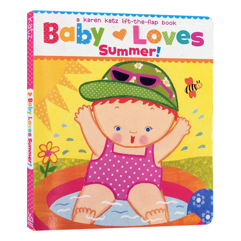 英文原版 baby loves summer 四季认知读物 纸板翻翻书 karen katz