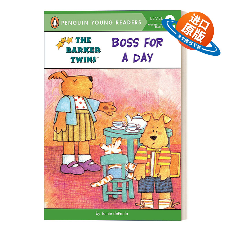 英文原版 Boss for a Day The Barker Twins 巴克双胞胎系列 一天老板 企鹅青少分级阅读2级 英文版 进口英语原版书籍