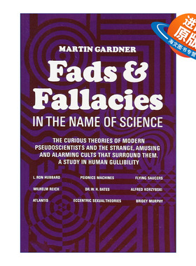 英文原版 Fads and Fallacies in the Name of Science 西方伪科学种种 Martin Gardner 英文版 进口英语原版书籍