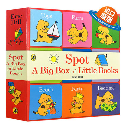 英文原版纸板书 小玻在哪里迷你手掌书9册 Spot A Big Box of Little Books 礼盒装 正版进口亲子互动儿童躲猫猫游戏 封底可玩拼图