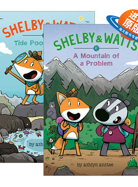 英文原版 Shelby and Watts 谢尔比和沃茨系列2册 儿童侦探悬疑全彩漫画小说 小学生英文课外读物 Ashlyn Anstee 英文版 进口书籍