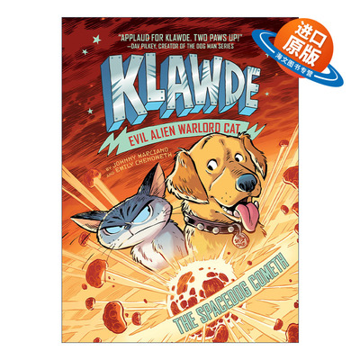 英文原版 Klawde Evil Alien Warlord Cat 03 The Spacedog Cometh 邪恶猫大帝克劳德系列3 儿童章节桥梁书精装英文版 进口书籍