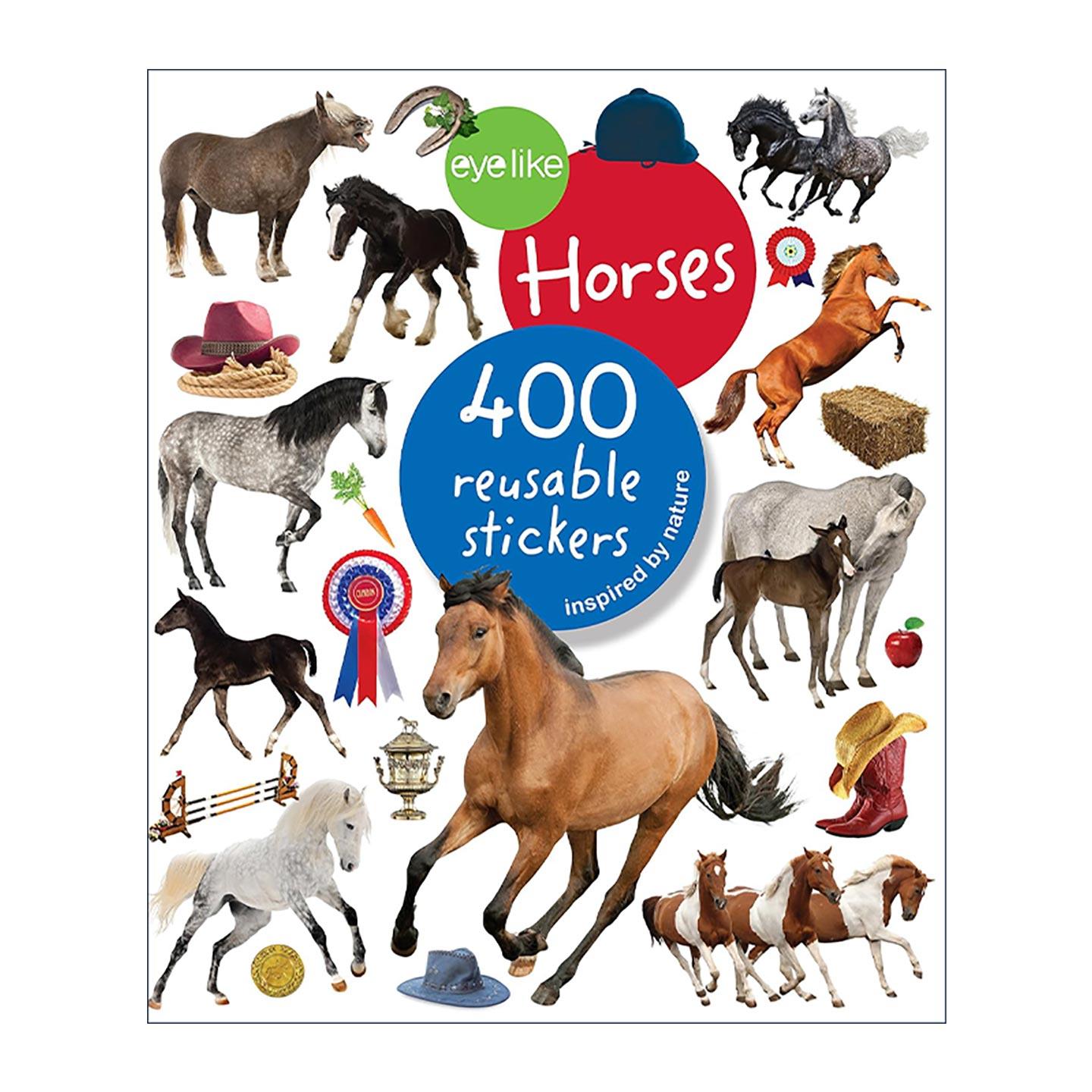英文原版 Eyelike Stickers Horses我的自然博物馆小马含超400张可重复使用的贴纸英文版进口英语原版书籍