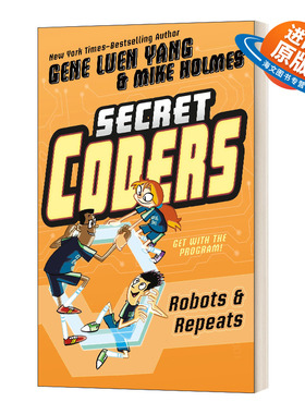 英文原版 Secret Coders: Robots & Repeats 秘密编程者：机器人和重复 小学科学漫画绘本 英文版 进口英语原版书籍儿童外文书