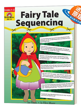 英文原版 Fairy Tale Sequencing Grade 1-3 童话故事编排手工练习册 一至三年级 英文版 进口英语原版书籍儿童外文书
