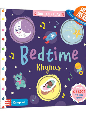 英文原版绘本 睡前童谣 Bedtime Rhymes 绘本 低幼童谣机关操作纸板书 Sing and Play系列 英文版 进口英语原版书籍