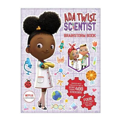 英文原版 Ada Twist Scientist Brainstorm Book 小科学家艾达系列 头脑风暴 儿童游戏活动书 梦想行动派 STEAM教育 Andrea Beaty