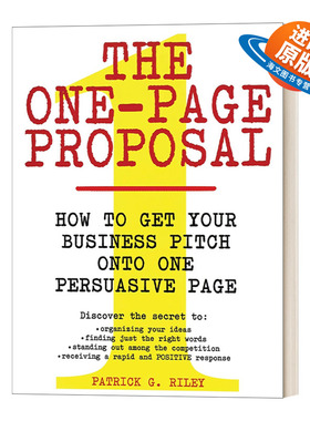 英文原版 The One-Page Proposal 一页纸的商业计划 英文版 进口英语原版书籍