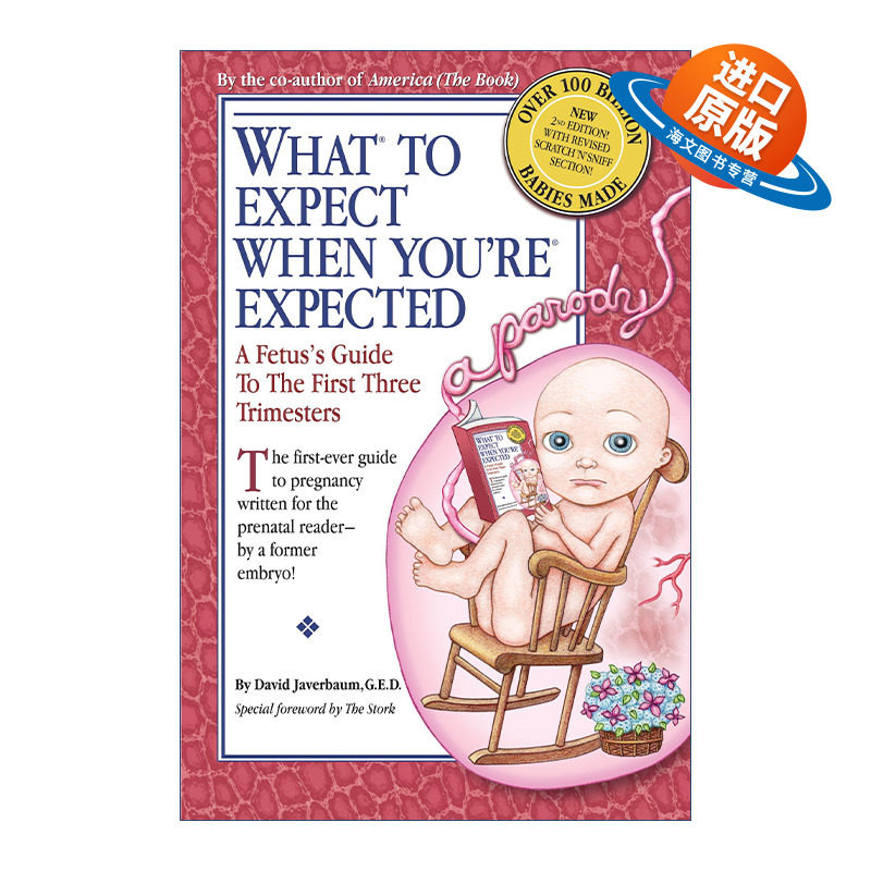 英文原版 What to Expect When You're Expected 原来怀孕是件这么可爱的事 胎儿前三个月趣味指南 David Javerbaum 进口英语书籍